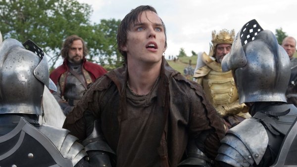 A man looks up in awe in 'Jack the Giant Slayer.'