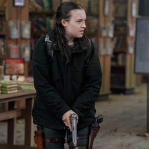 Ellie holds a gun in 'The Last of Us' season 2.