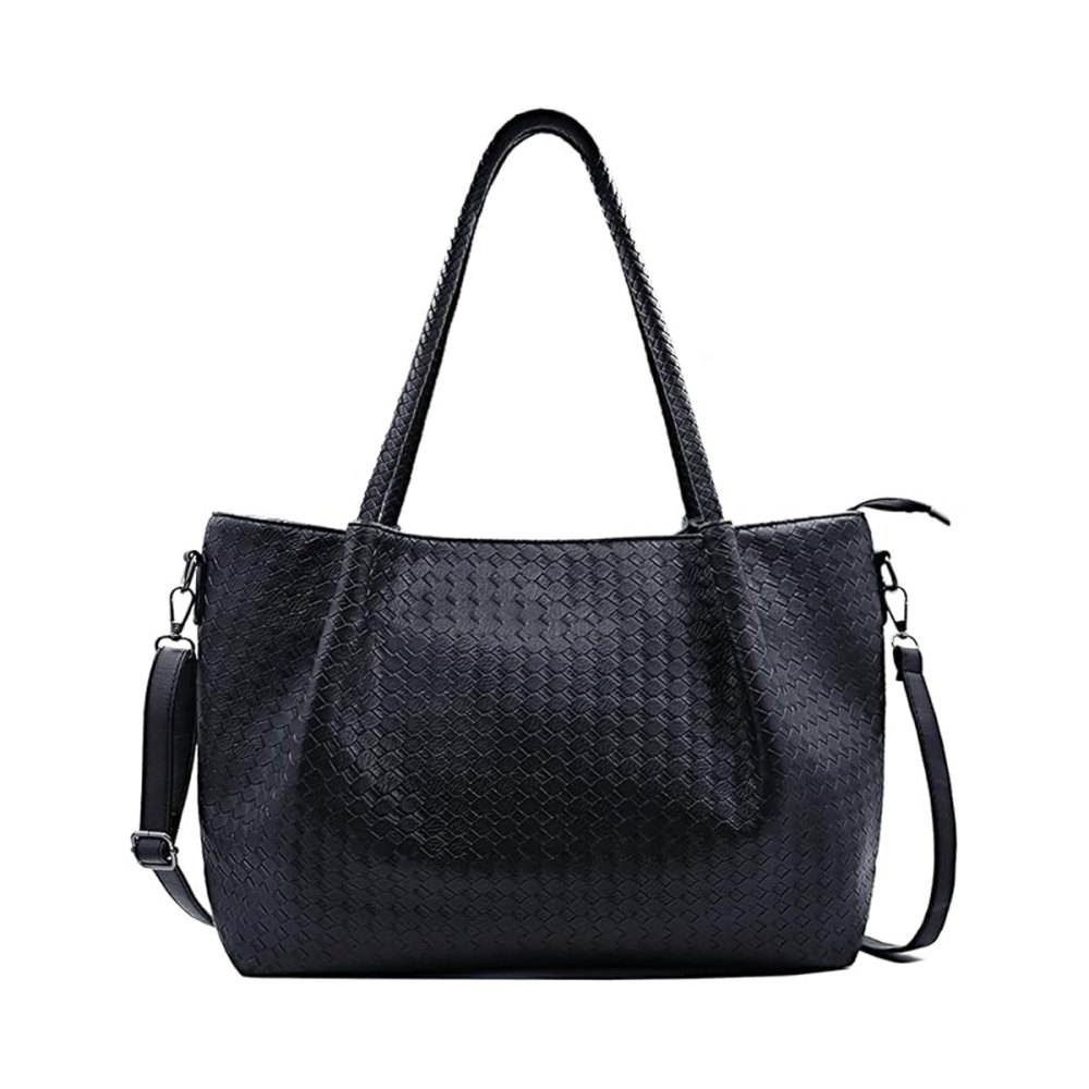 ERWUBA Imitation Woven Leather Tote Bag