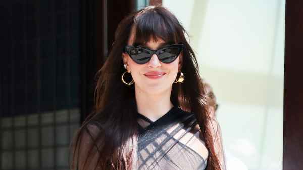 Dakota Johnson Wears Naked Dress Following Chris Martin Split Reports