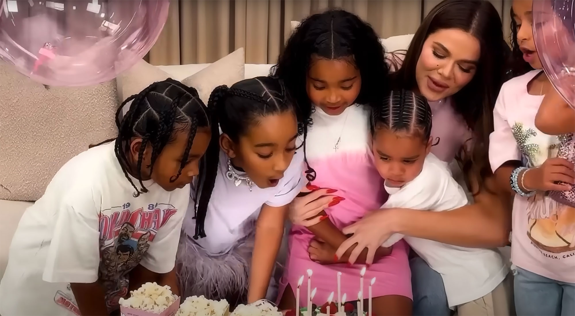 Feature Khloe Kardashian Gets The Best Birthday Surprise When 5 Kardashian Kids Crash Her Podcast