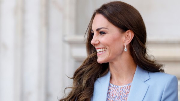 Catherine, Duchess of Cambridge departs after visiting the Fitzwilliam Museum during an official visit to Cambridgeshire on June 23, 2022 in Cambridge, England. Prince William, Duke of Cambridge and Catherine, Duchess of Cambridge are visiting the Fitzwilliam Museum to view a newly unveiled portrait of themselves painted by portrait artist Jamie Coreth.