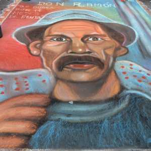 El personaje de Ramón Valdés, 'Don Ramón', dibujado en una calle de la Ciudad de Lima, Perú.