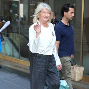 Martha Stewart is seen arriving at "The Martha Stewart Podcast" on June 25, 2025 in New York City.