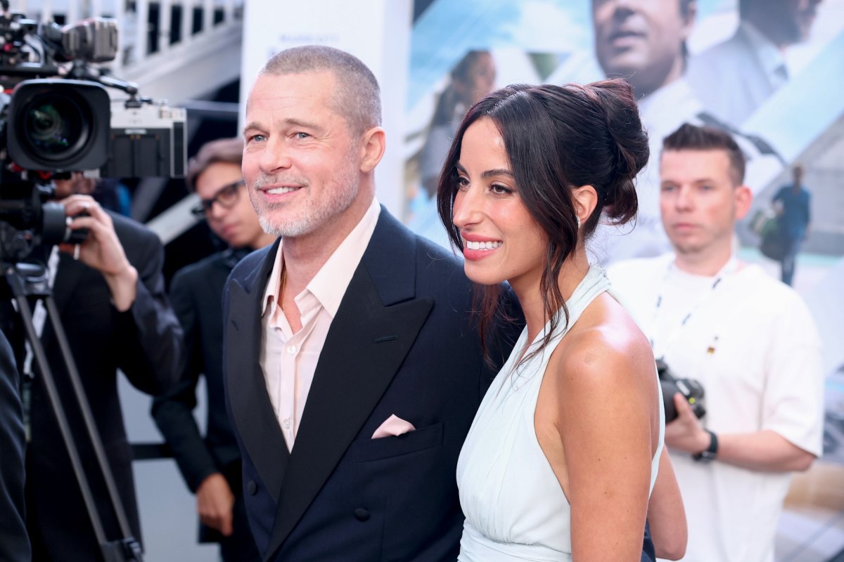 Brad Pitt and Ines de Ramon Attend Rare F1 Red Carpet Event | Us Weekly
