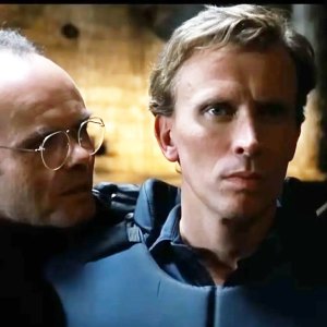 Kurtwood Smith and Peter Weller in RoboCop