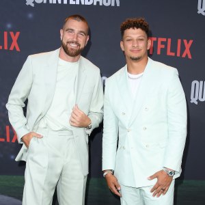Travis Kelce and Patrick Mahomes Hand Out Gifts to Make a Wish Recipients at Kansas City Chiefs Practice