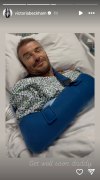 Victoria Beckham shares a photo of the husband David in hospital, an arm in sling