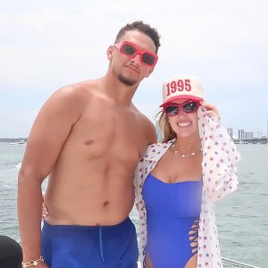 Feature Patrick and Brittany Mahomes Show Off Beach Bodies During Miami Getaway