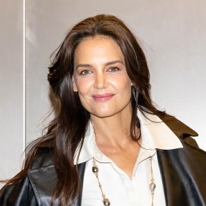 Actress Katie Holmes is seen arriving to Mikimoto 130th Anniversary Party at Central Park Tower on April 29, 2023 in New York City.
