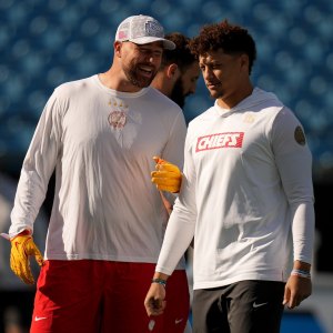 Travis Kelce and Patrick Mahomes Sample Food at Their New Restaurant