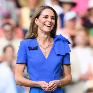 Catherine, Princess of Wales attends day fourteen of the Wimbledon Tennis Championships at the All England Lawn Tennis and Croquet Club on July 13, 2025 in London, England.
