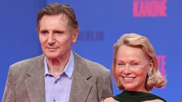 GettyImages-2226002308 Pamela Anderson Says 'Love Is in the Air' Amid Liam Neeson Dating Rumors