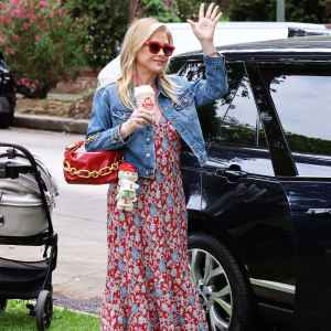 Kathy Hilton strolls in a Beverly Hills Park with her pups and on-brand Labubus on July 22, 2025 in Beverly Hills, California.