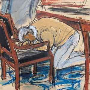 Sean Diddy Combs Courtroom Sketch After Verdict On Knees