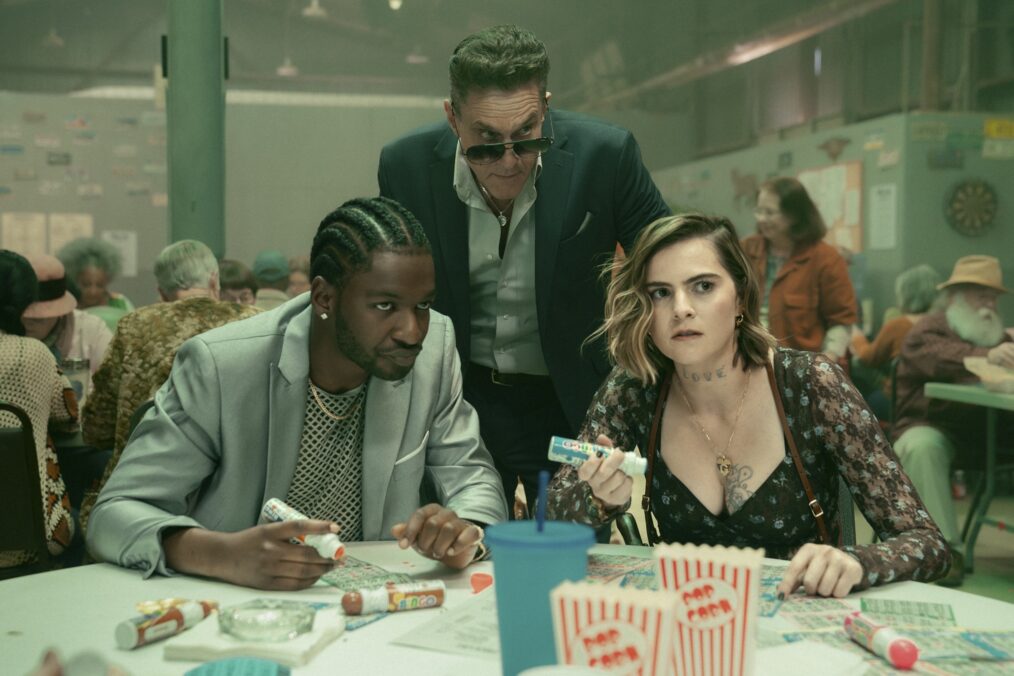 Jay Will, Chris Caldovino and McKenna Quigley Harrington in Tulsa King