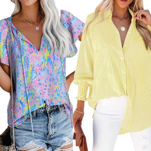 three amazon blouses