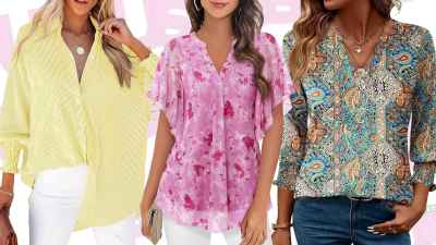 yellow, pink and colorful top