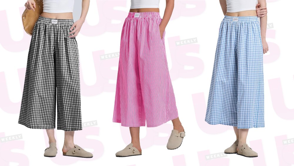 Gingham Check Pleats Pants