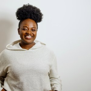 Young woman in comfortable clothing
