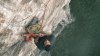 Rock climber over water in a nickname