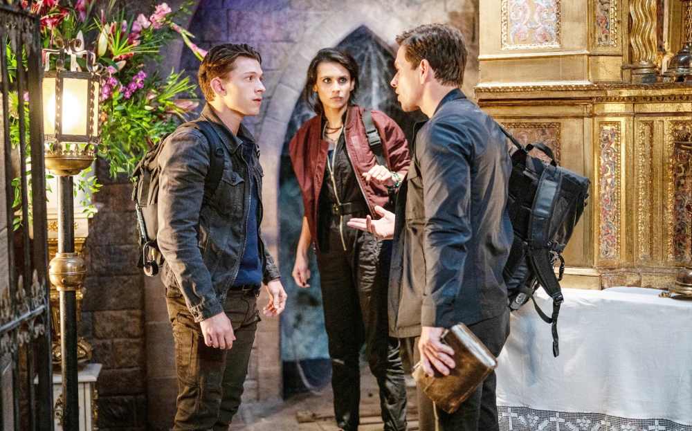 Tom Holland, Sophia Ali, Mark Wahlberg in Uncharted