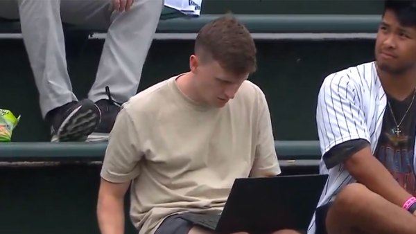 Chicago Cubs Fan Goes Viral For Working on His Laptop In Bleachers During Game