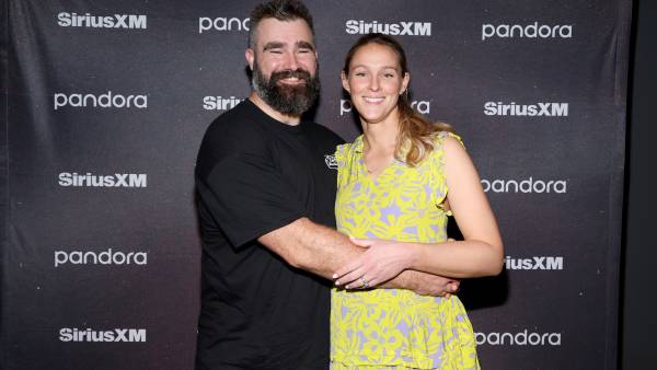 Jason Kelce Says Kylie Kelce Still Isn’t ‘Fully’ Comfortable in the Spotlight Despite Podcast Success