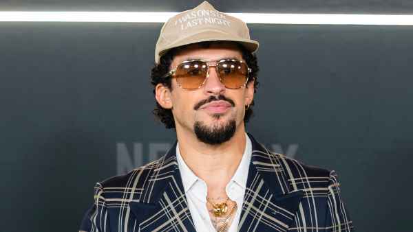 Bad Bunny en el estreno de "Happy Gilmore 2".