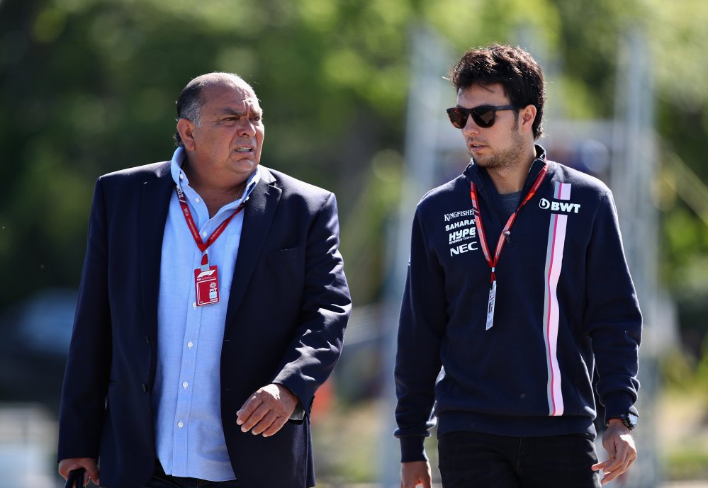 Sergio P&eacute;rez y su padre Antonio P&eacute;rez.