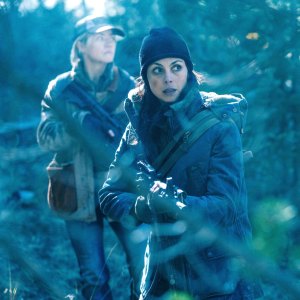 Maddie Hasson, Morena Baccarin in Elevation