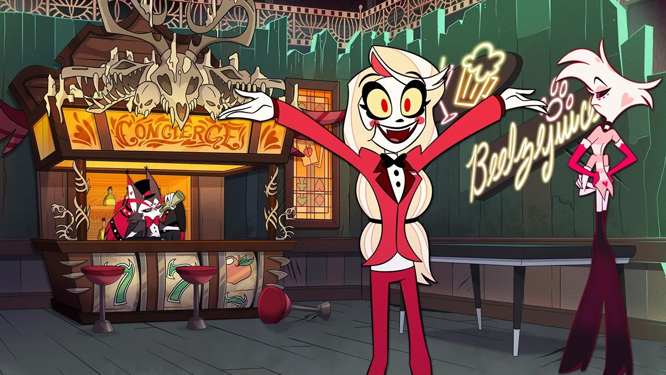 A still from the animated series Hazbin Hotel