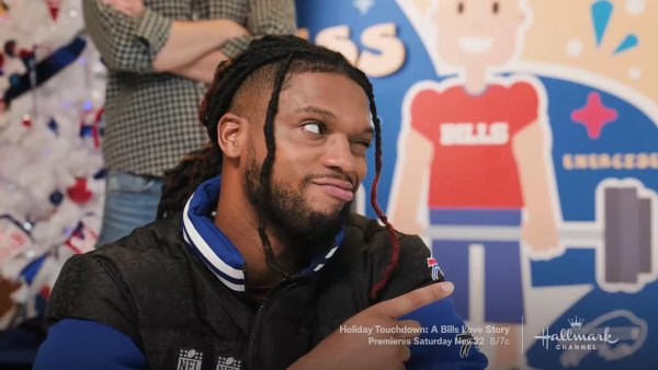 Damar Hamlin Shows Off His Acting Skills in Hallmark s A Bills Love Story Trailer Watch 005