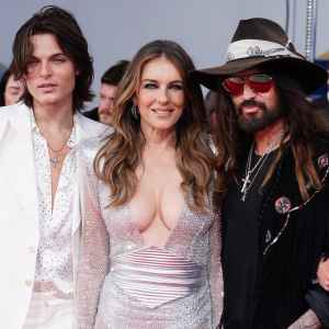 Elizabeth Hurley Steps Out With Son Damian and Billy Ray Cyrus GettyImages-2234065862