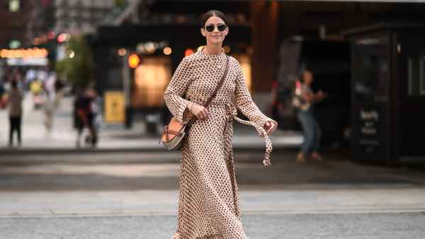 NEW YORK, NEW YORK - SEPTEMBER 08: A guest is seen wearing a Jason Wu dress outside the Jason Wu show during New York Fashion Week S/S20 on September 08, 2019 in New York City. (Photo by Daniel Zuchnik/Getty Images)