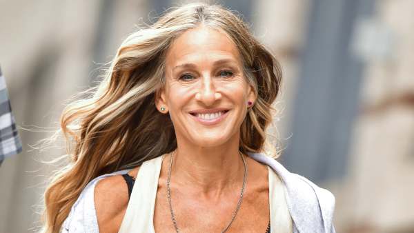 Sarah Jessica Parker seen on the set of "And Just Like That..." the follow up series to "Sex and the City" in NoHo on July 14, 2021 in New York City.
