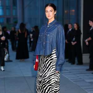 Shailene Woodley attends the Khaite fashion show during New York Fashion Week at The Shed on September 13, 2025 in New York City.