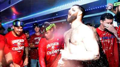 GettyImages-2235676438 Bryce Harper Shirtless Party 2025