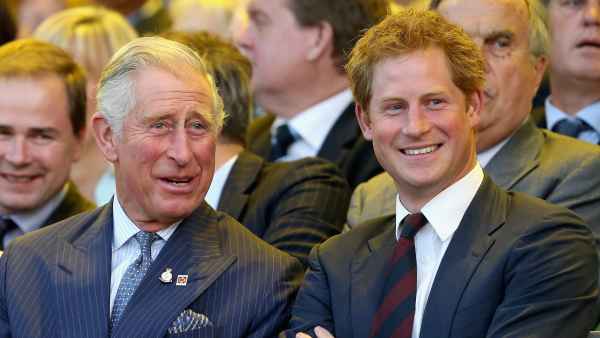 King Charles III and Prince Harry in 2014