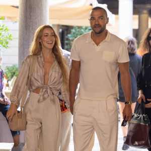 GettyImages2233686581Jesse Williams Holds Hands With Hotel Costiera Costar Alejandra Onieva