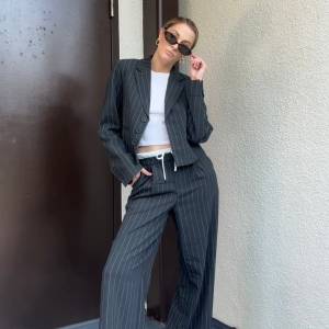 pinstripe power suit