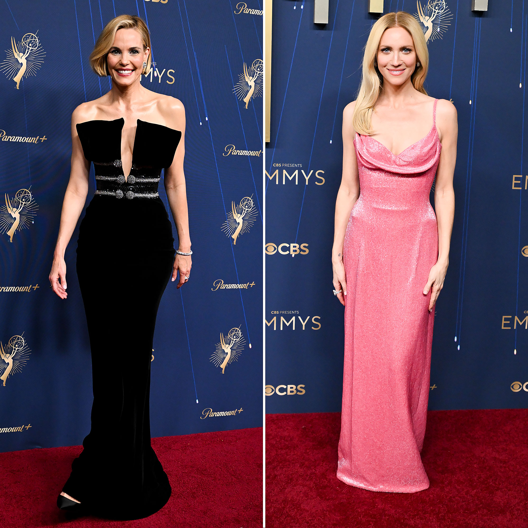 Neither Leslie Bibb or Brittany Snow Could Breathe in Their 2025 Emmys Red Carpet Looks