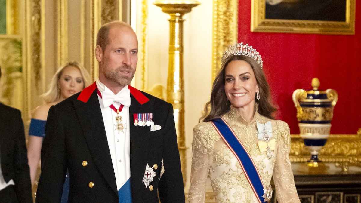 Kate Middleton Reigns Supreme in Gold Gown and Tiara at State Banquet | Us Weekly Kate Middleton Reigns Supreme in Gold Gown and Tiara at State Banquet | Us Weekly