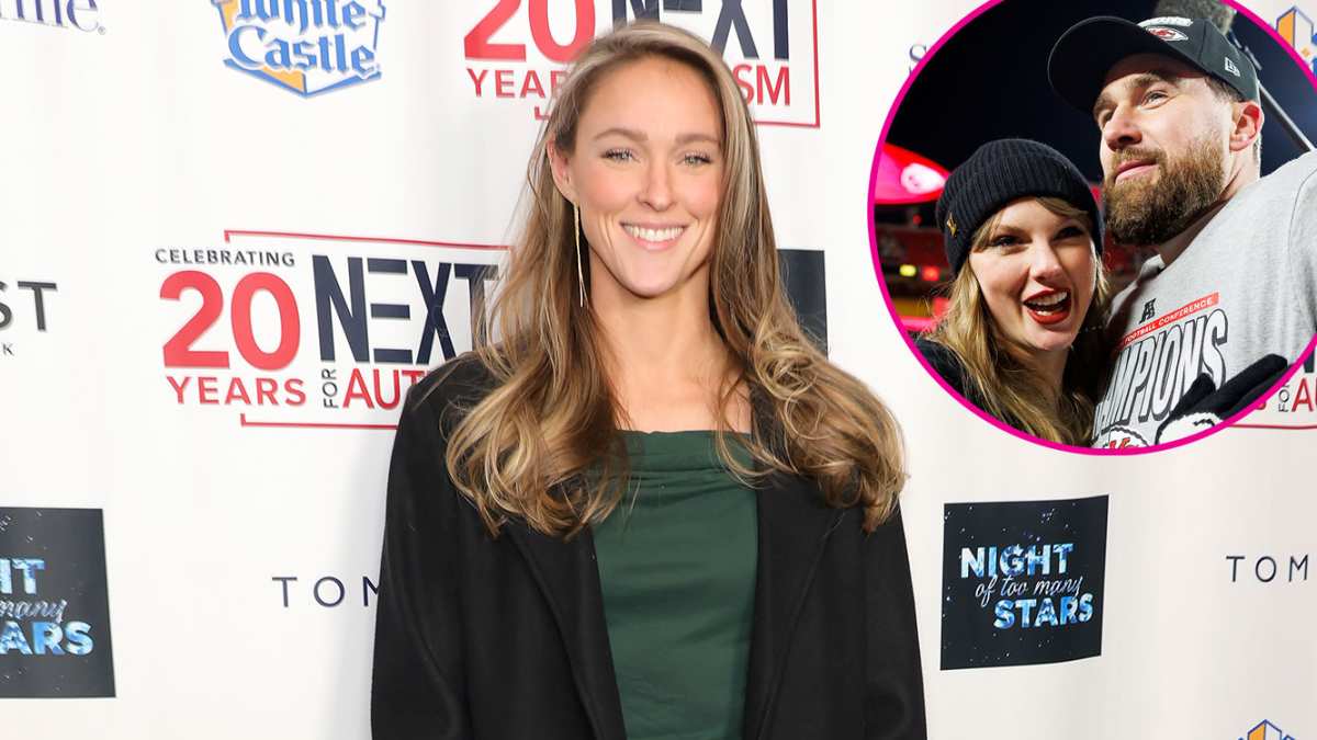 Promo Kylie Kelce Explains Conscious Effort to Not Mention Taylor Swift and Travis Kelce on Podcast