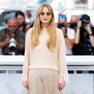 CANNES, FRANCE - MAY 18: Jennifer Lawrence during the "Die My Love" photocall at the 78th annual Cannes Film Festival at Palais des Festivals on May 18, 2025 in Cannes, France. (Photo by Samir Hussein/WireImage)