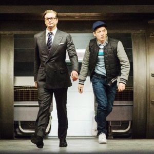 Colin Firth and Taron Egerton in Kingsman: The Secret Service