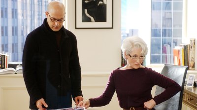 Stanley Tucci and Meryl Streep in The Devil Wears Prada