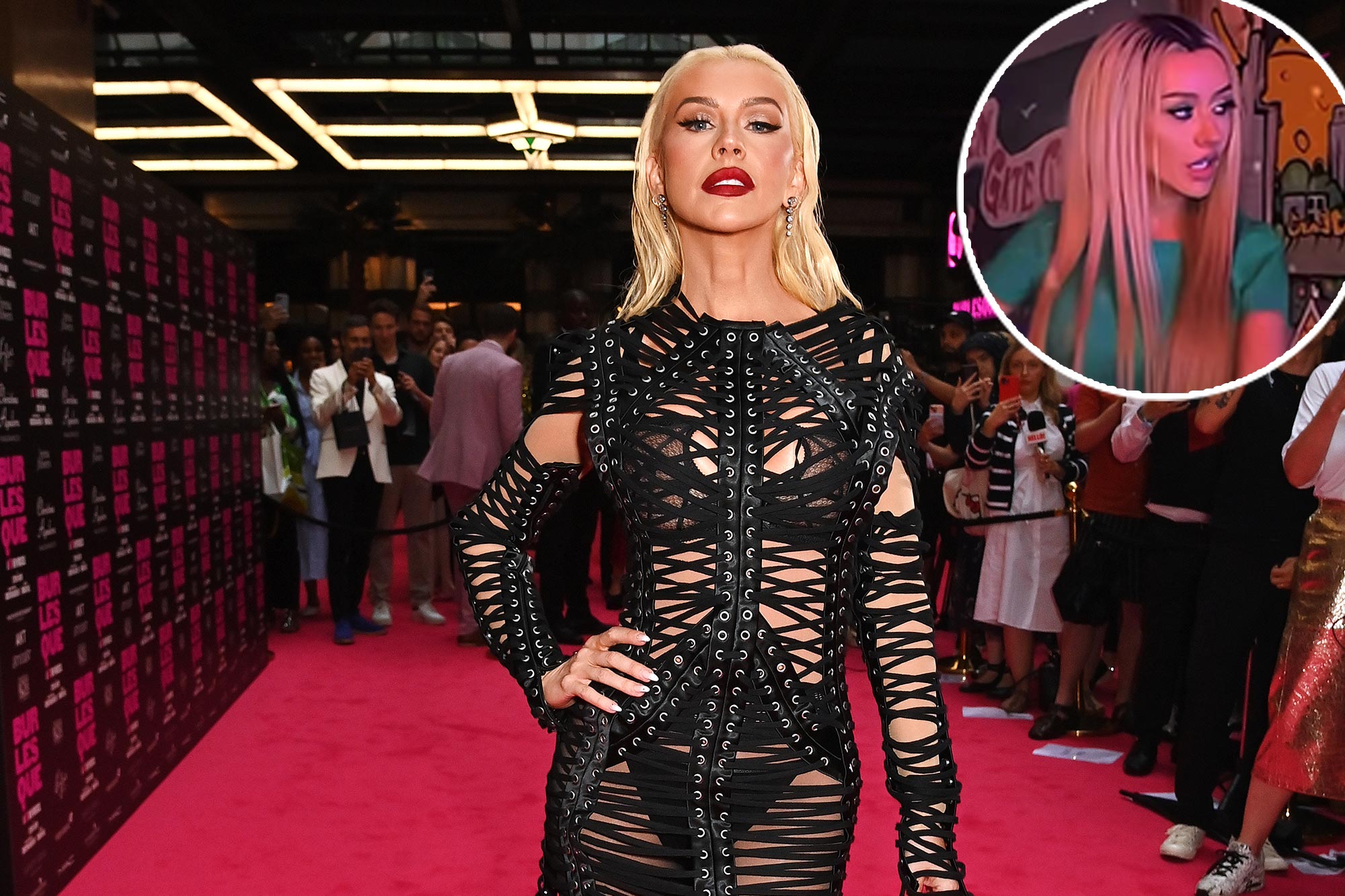 Christina Aguilera Channels Dirrty Era in Racy T-Shirt and Fishnet Outfit After Portola Music Festival