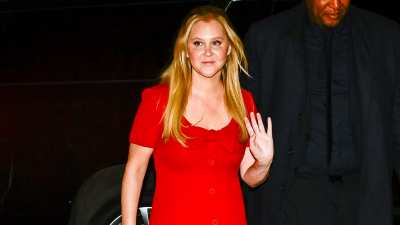 Amy Schumer Shows Off Weight Loss in Red Mini Dress