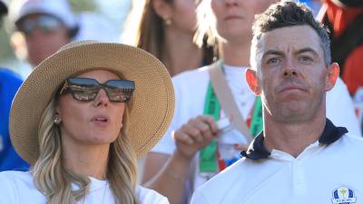 GettyImages-2237661344 Rory McIlroy Erica Stoll 2025 Ryder Cup